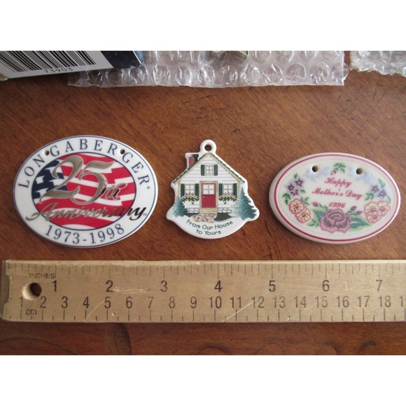 Lot of 5x Longaberger Baskets Tie-On 1996-2001 Cottage Gate Mothers Day 25th - Picture 7 of 12